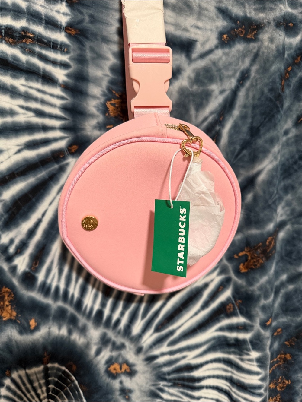2026 Limited Edition Starbucks Pink Drink Summer Round Crossbody Bag Strawberry